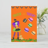 Tic Ou Treat Halloween Invitation (Debout devant)