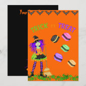 Tic Ou Treat Halloween Invitation (Devant / Derrière)