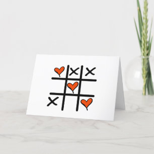 Tic Tac Toe Carte Saint Valentin