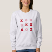 Tic-Tac-Toe Hugs and Kisses Valentines Sweatshirt (Devant)