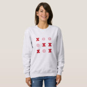 Tic-Tac-Toe Hugs and Kisses Valentines Sweatshirt (Devant entier)