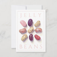 TIC TAC TOE JELLY BEANS 3.5x5 Platte Kaart