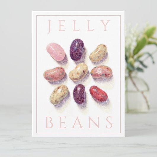 TIC TAC TOE JELLY BEANS 5.5x7.5 Platte Kaart (Staand voorkant)