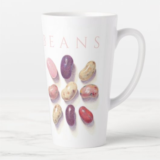 TIC TAC TOE JELLY BEANS Grote Latte Mok + Tekst (Rechts)