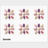 TIC TAC TOE JELLY BEANS Large Square Stickers (Vel)