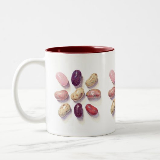 TIC TAC TOE JELLY BEANS Maroon Two-Tone Mok (Links)