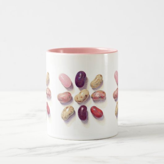 TIC TAC TOE JELLY BEANS Pink Mug à deux tons (Centre)