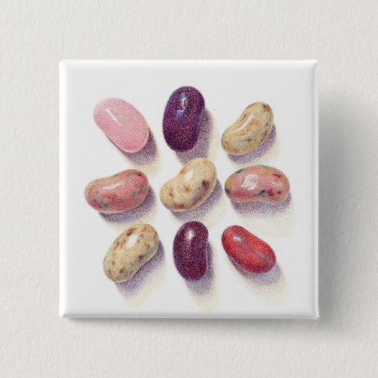 TIC TAC TOE JELLY BEANS Square Button (Voorkant)