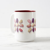 TIC TAC TOE JELLY BEANS Tall Maroon Two-Tone Mok (Voorkant links)