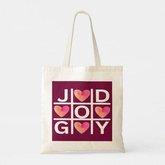 Tic Tac Toe Joy en God Christelijk Faith Tote Bag (Achterkant)
