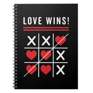 Tic Tac Toe Liefde Wint Verjaardag Valentijnsdag Notitieboek