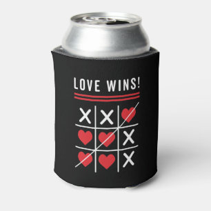 Tic Tac Toe Love Wins Birthday Valentijnsdag Blikjeskoeler