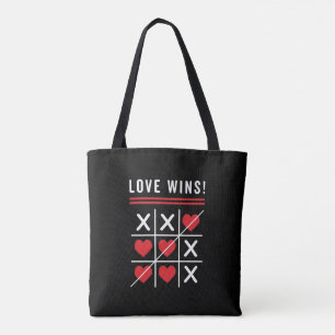 Tic Tac Toe Love Wins Birthday Valentijnsdag Draagtas