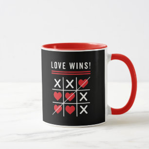 Tic Tac Toe Love Wins Birthday Valentijnsdag Mok
