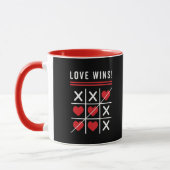 Tic Tac Toe Love Wins Birthday Valentijnsdag Mok (Links)