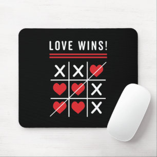 Tic Tac Toe Love Wins Birthday Valentijnsdag Muismat