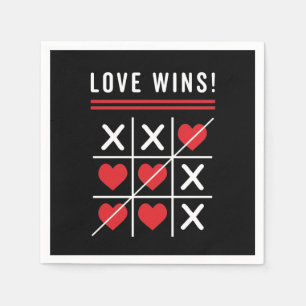 Tic Tac Toe Love Wins Birthday Valentijnsdag Servet