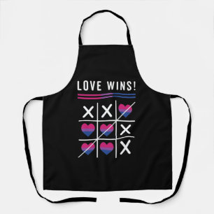 Tic Tac Toe Love Wins LGBTQ Biseksuele Trots Schort