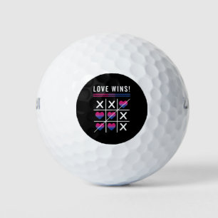 Tic Tac Toe Love Wins LGBTQ Bisexual Pride Golfballen