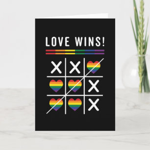 Tic Tac Toe Love Wins LGBTQ Gay Pride Kaart