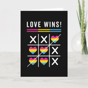 Tic Tac Toe Love Wins LGBTQ Pansexual Pride Kaart