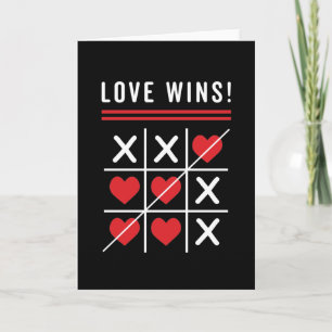 Tic Tac Toe Love Wins Verjaardag Valentijnsdag Kaart