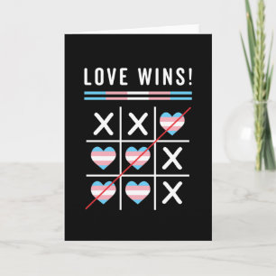 Tic Tac Toe Love wint LGBTQ Transgender Pride Kaart