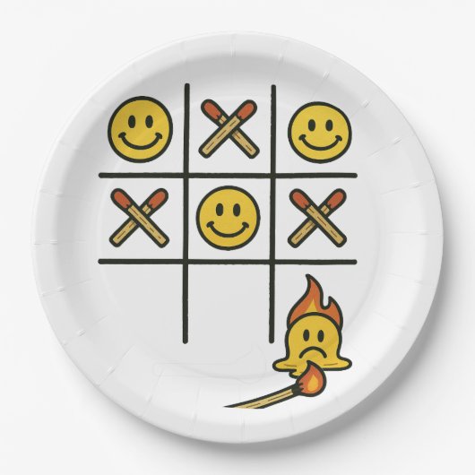 Tic Tac Toe Papieren Bordje (Voorkant)