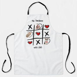 Tic-Tac-Toe Pet Lover Foto's & Naam Schort