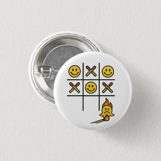 Tic Tac Toe Ronde Button 3,2 Cm (Voorkant /achterkant)