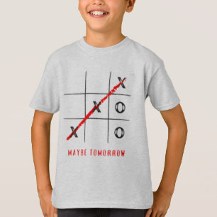 Tic-Tac-Toe Spel Meer Morgen Jongens Grafisch T-Sh T-shirt