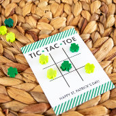 Tic Tac Toe St. Patrick's Day Kaart voor kinderen Notitiekaartje