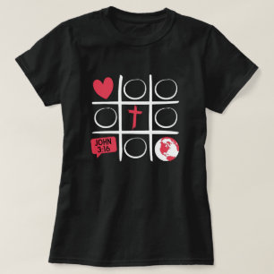 Tic Tac Toe T-Shirt à police blanche