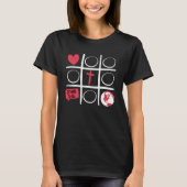 Tic Tac Toe T-Shirt à police blanche (Devant)