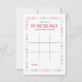 Tic Tac Toe Valentijn Kaarten of Labels Notitiekaartje (Voorkant)