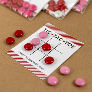 Tic Tac Toe Valentijnkaart, Kinderklasgenoten Notitiekaartje