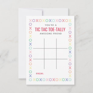 Tic Tac Toe Valentine Cartes ou étiquettes