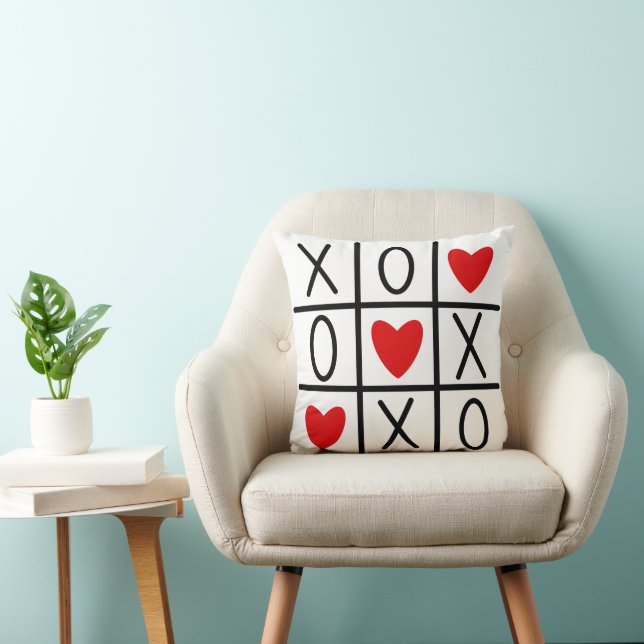 Tic Tac Toe Valentine Coussin (Chaise)