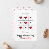 Tic-Tac-Toe : Vous avez gagné mon cœur Carte de la (Devant/Arrière en situation)