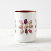 TIC TAC TOIN JELLY BEANS Tall Maroon Combo Mug (Centre)