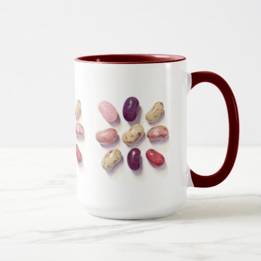 TIC TAC TOIN JELLY BEANS Tall Maroon Combo Mug (Droite)