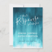 Tichel abstracte moderne kunst trouwreactie RSVP Kaart (Voorkant)
