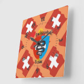 Ticino Schweiz Suisse Svizzera Svizra Uhr Vierkante Klok (Hoek)