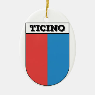 Ticino, wapenschild. Kantons van Zwitserland Keramisch Ornament