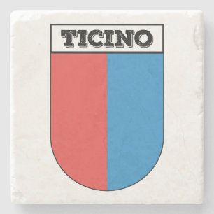 Ticino, wapenschild. Kantons van Zwitserland Stenen Onderzetter