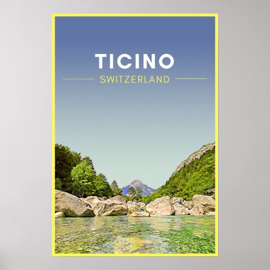  Ticino Zwitserland reizen Poster (Voorkant)
