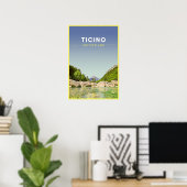  Ticino Zwitserland reizen Poster (Thuiskantoor)