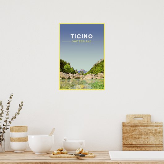  Ticino Zwitserland reizen Poster (Keuken)