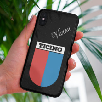 Ticino, Zwitserland Wapen | Zwarte Glitter Samsung Galaxy Hoesje
