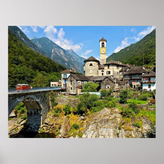 Ticino, Zwitserse landschapsfoto Poster (Voorkant)